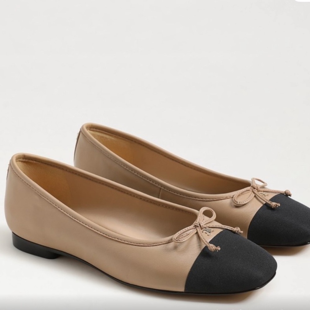 Sam Edelman Beige and Black Flats